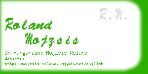 roland mojzsis business card